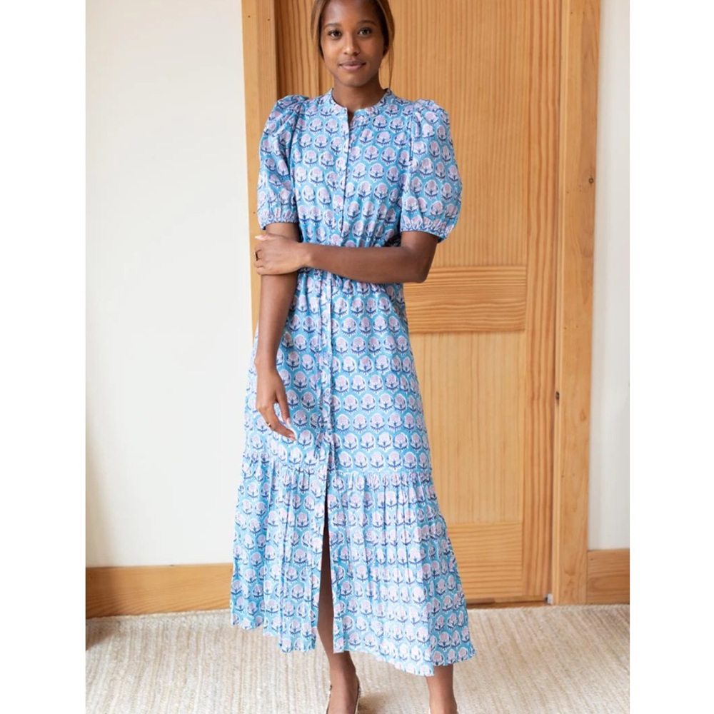 Blue Floral Maxi Dress